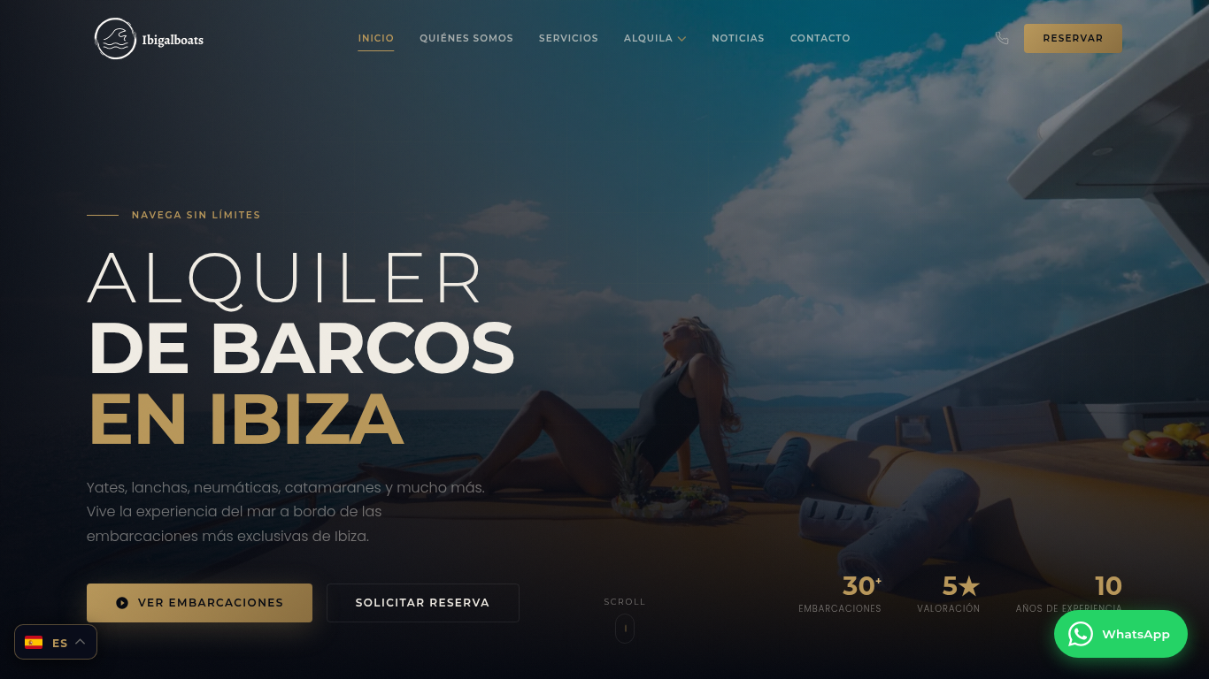 Ibigal Boats — SEO técnico y visibilidad en IA para alquiler de barcos en Ibiza