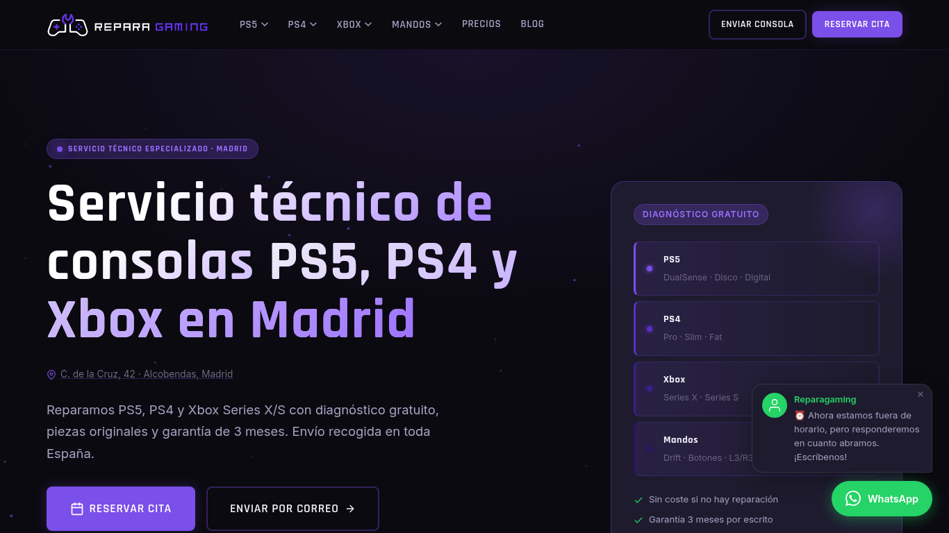 ReparaGaming — Depuración técnica y arquitectura SEO a escala