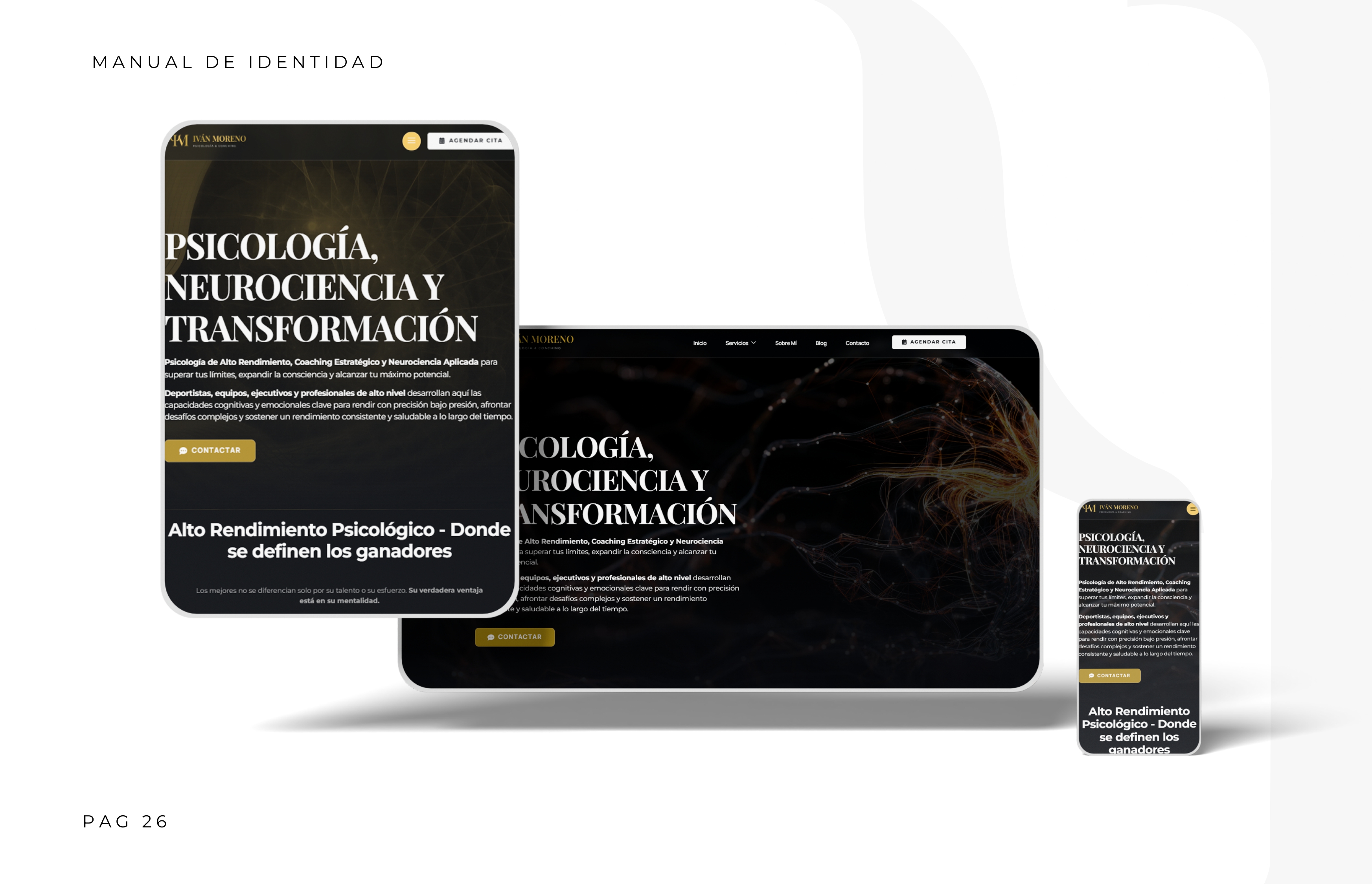 Iván Moreno — Marca personal para psicología de alto rendimiento