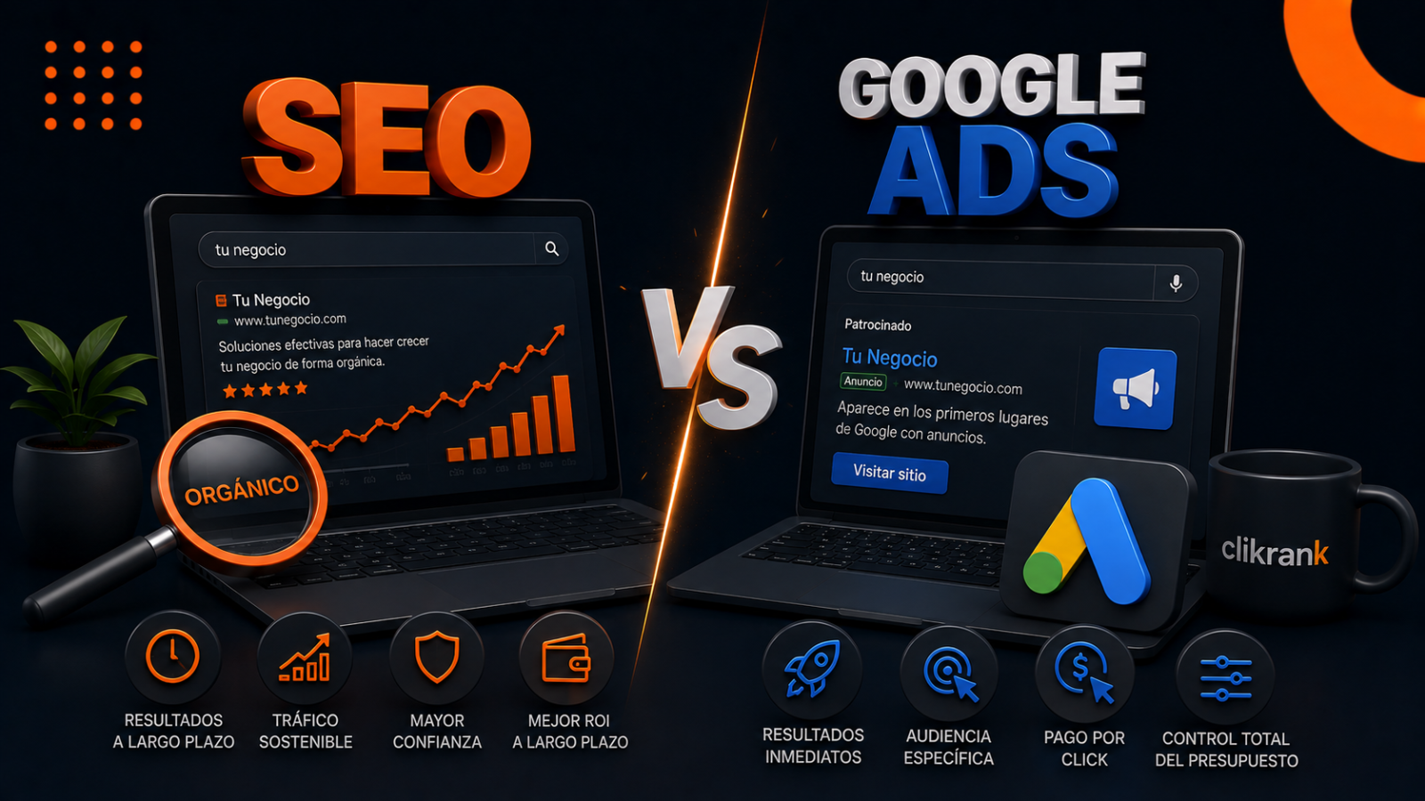 SEO vs Google Ads: cuál conviene a tu negocio y cuándo combinarlos