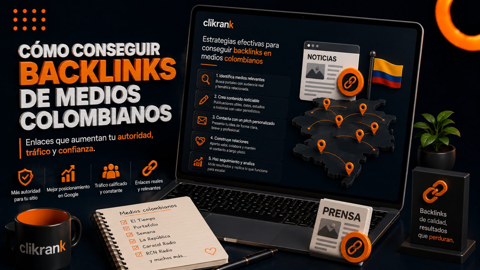 Cómo conseguir backlinks de medios colombianos