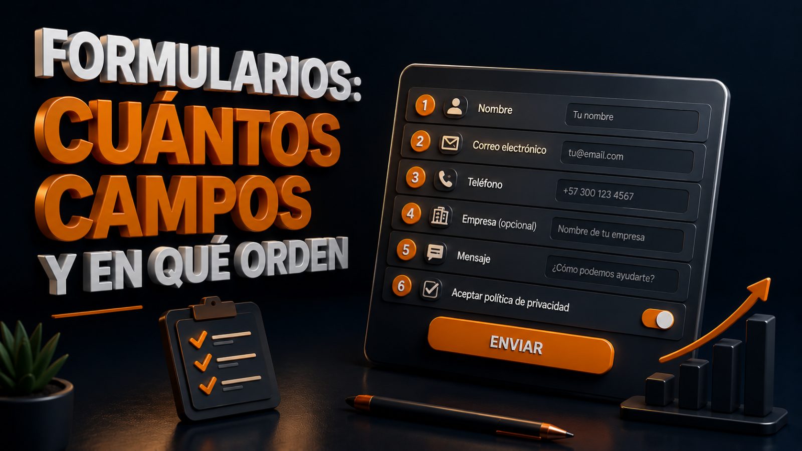 Formularios: cuántos campos y en qué orden