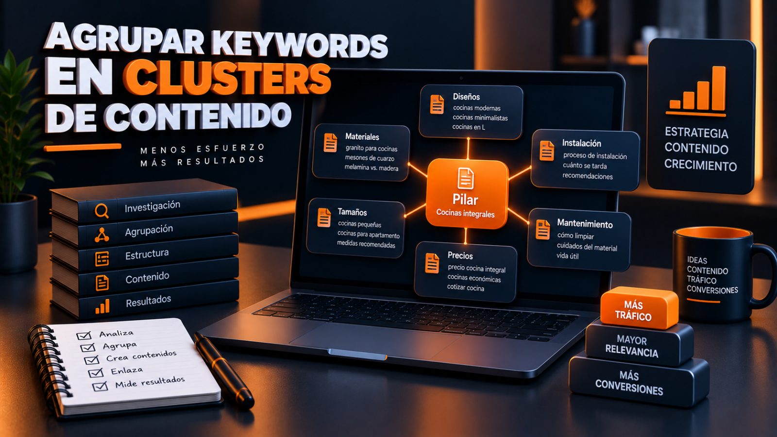 Cómo agrupar keywords en clusters de contenido