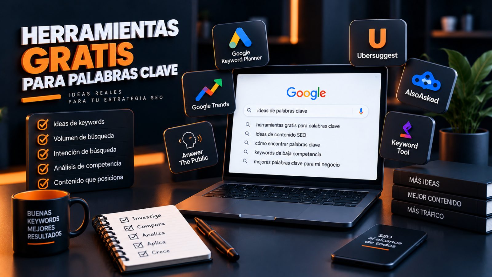 Herramientas gratis para investigar palabras clave