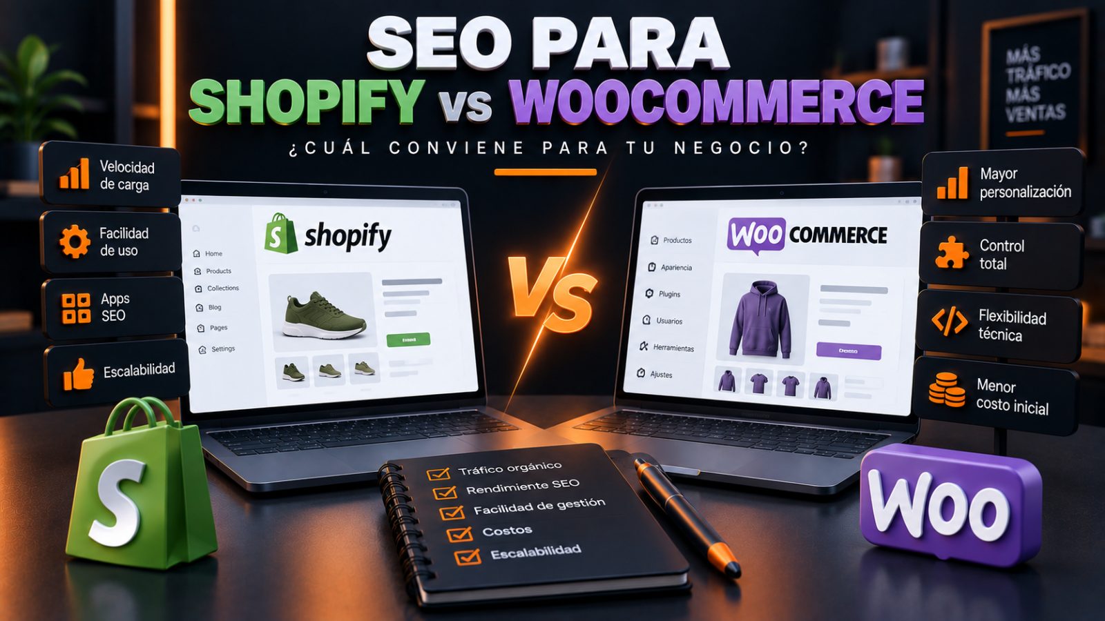 SEO para Shopify vs WooCommerce: cuál elegir