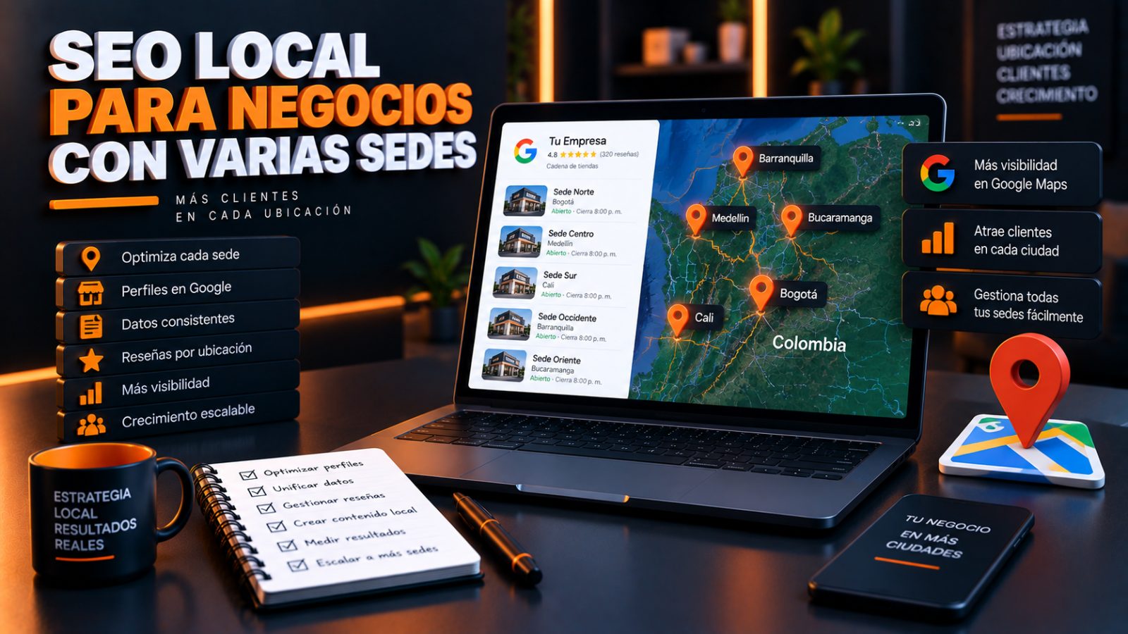 SEO local para negocios con varias sedes